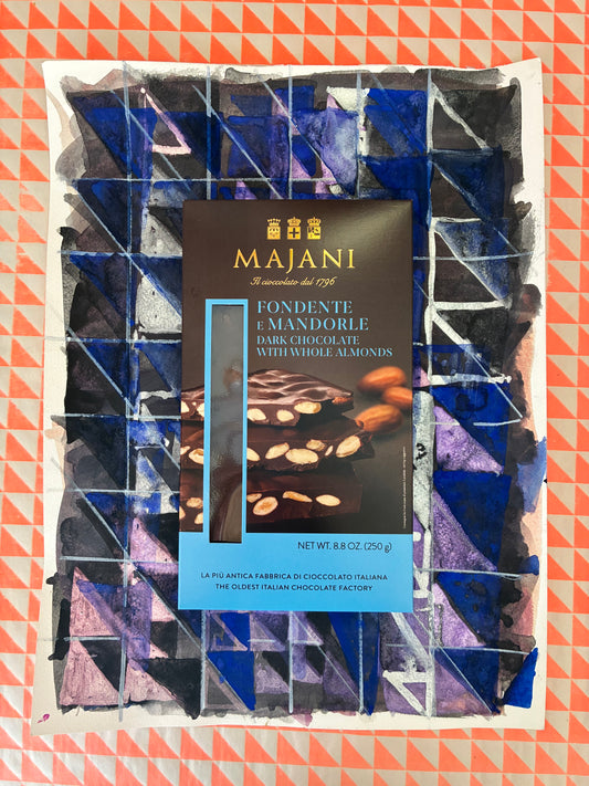 Watercolour with Majani Fondente e Mandorle