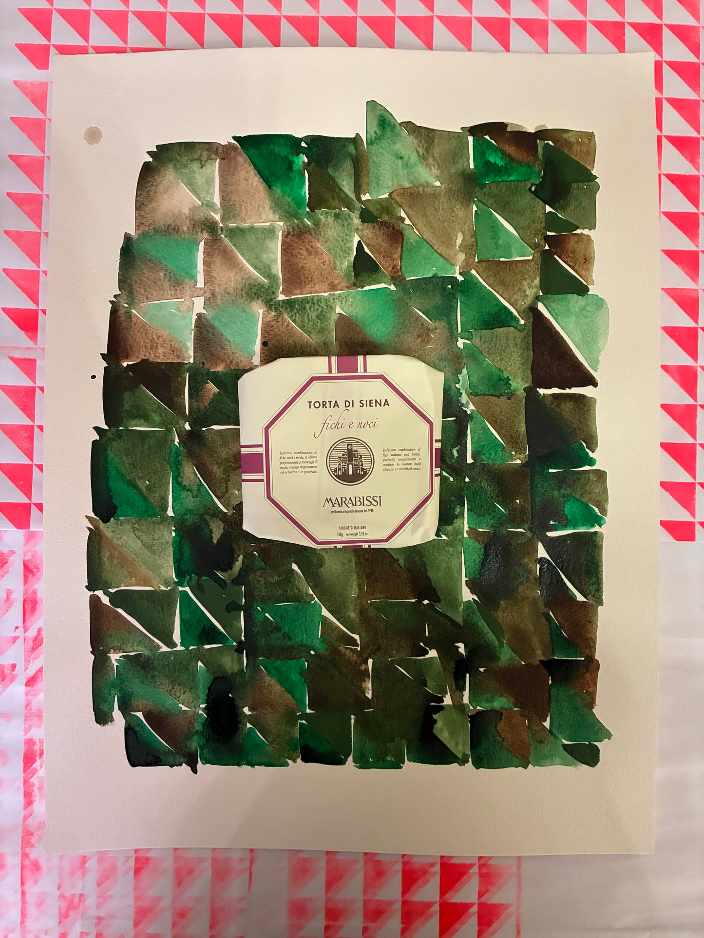 Watercolour with Torta di Siena